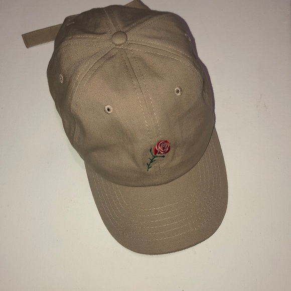 Zumiez Beige Rose Baseball Hat - Picture 2 of 4